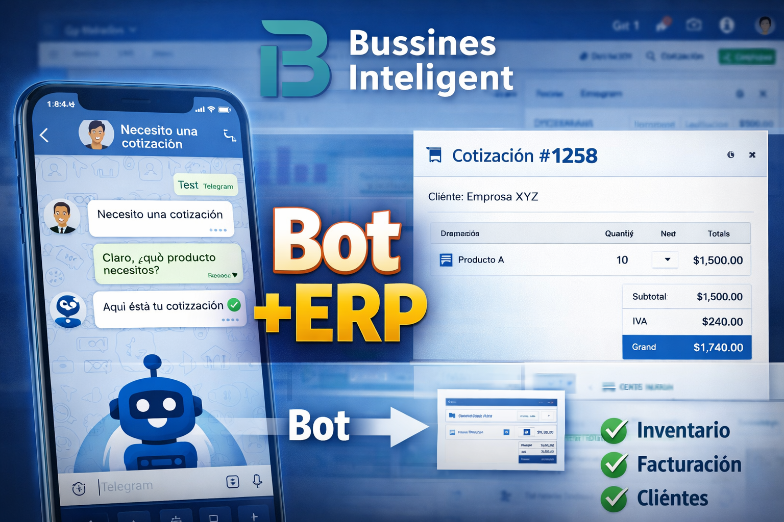 Bot + ERP Bi2 en acción
